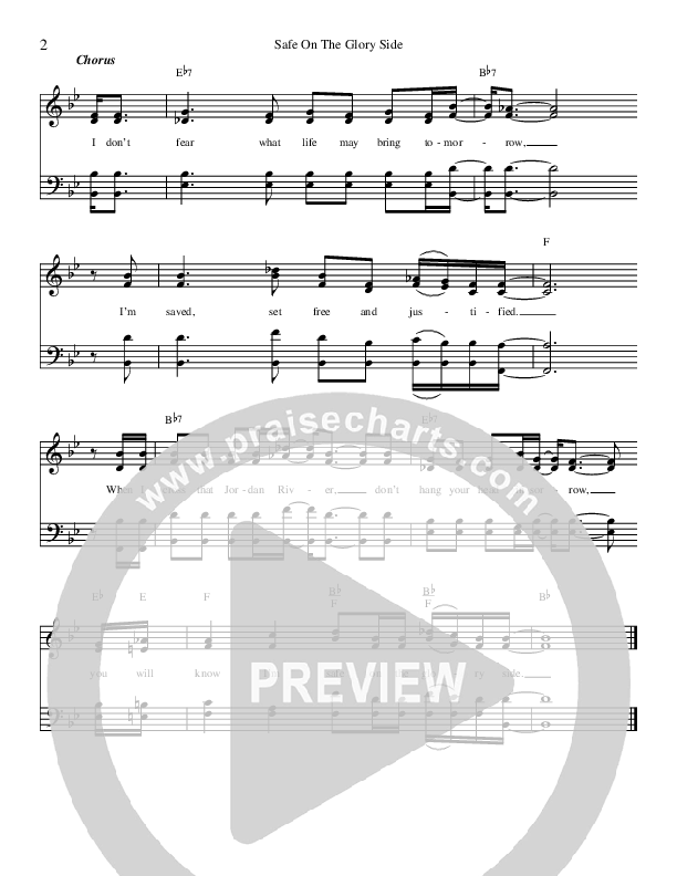 Safe On The Glory Side Lead Sheet (The Mark Trammell Trio)