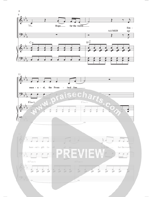Hope For The World (Choral Anthem SATB) Anthem (SATB/Piano) (Lillenas Choral / Arr. Phil Nitz)