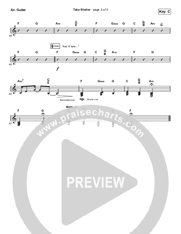 Take Shelter (Choral Anthem SATB) Acoustic Guitar (Keith & Kristyn Getty / Skye Peterson / Arr. Mason Brown)