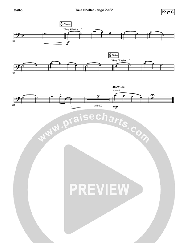 Take Shelter (Choral Anthem SATB) Cello (Keith & Kristyn Getty / Skye Peterson / Arr. Mason Brown)