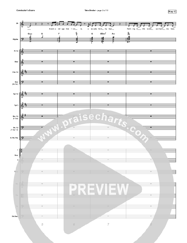 Take Shelter (Choral Anthem SATB) Conductor's Score (Keith & Kristyn Getty / Skye Peterson / Arr. Mason Brown)