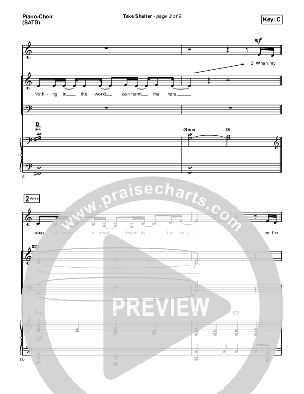 Take Shelter (Choral Anthem SATB) Piano/Vocal (SATB) (Keith & Kristyn Getty / Skye Peterson / Arr. Mason Brown)