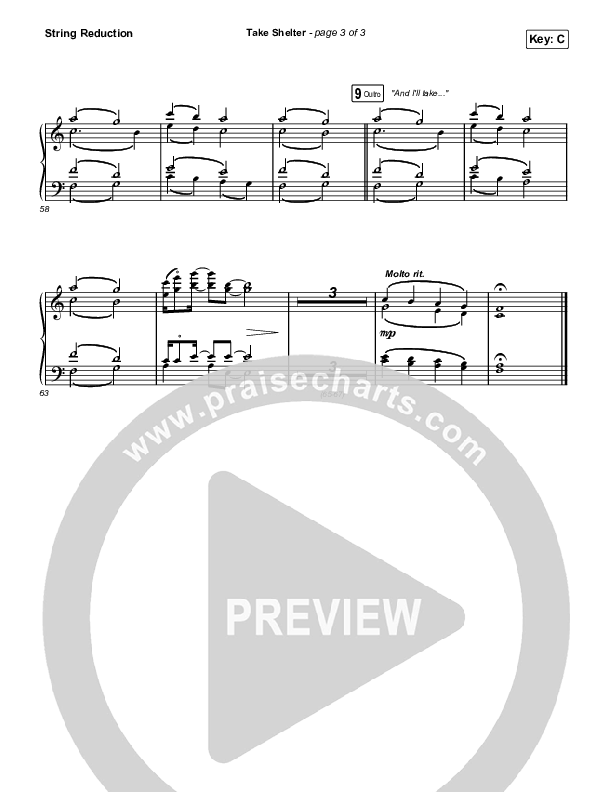Take Shelter (Choral Anthem SATB) String Reduction (Keith & Kristyn Getty / Skye Peterson / Arr. Mason Brown)
