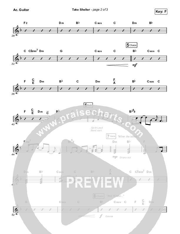 Take Shelter (Worship Choir SAB) Acoustic Guitar (Keith & Kristyn Getty / Skye Peterson / Arr. Mason Brown)