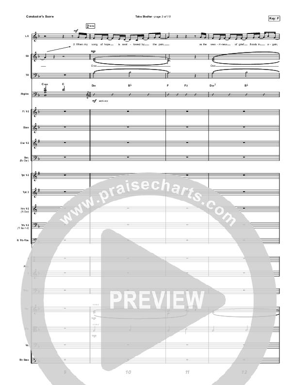 Take Shelter (Worship Choir SAB) Conductor's Score (Keith & Kristyn Getty / Skye Peterson / Arr. Mason Brown)