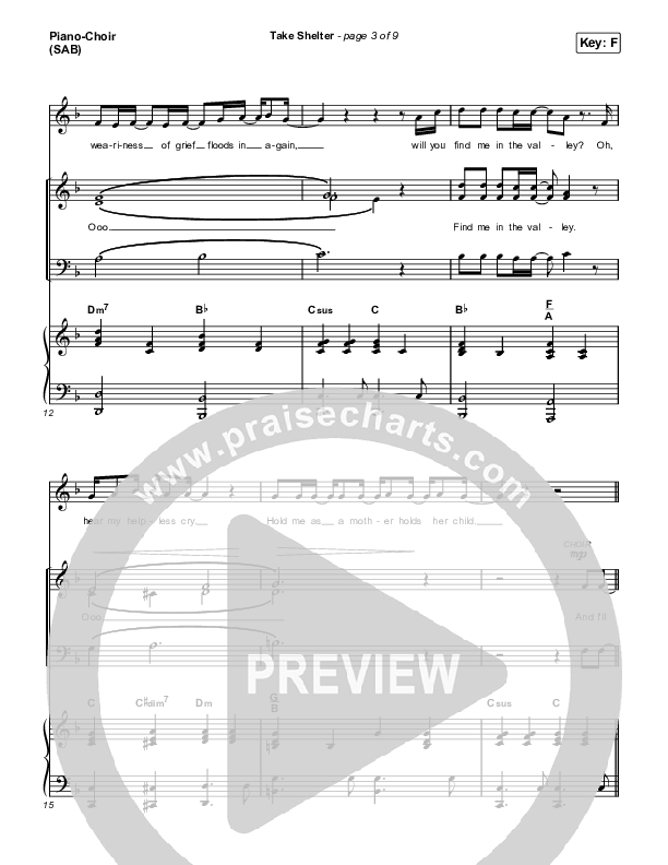 Take Shelter (Worship Choir SAB) Piano/Choir (SAB) (Keith & Kristyn Getty / Skye Peterson / Arr. Mason Brown)
