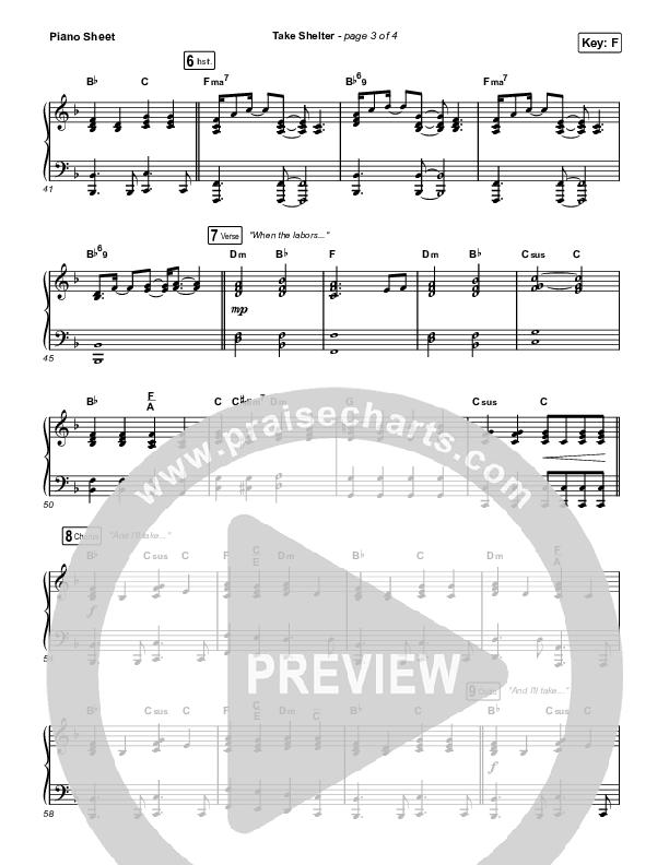 Take Shelter (Unison/2-Part Choir) Piano Sheet (Keith & Kristyn Getty / Skye Peterson / Arr. Mason Brown)