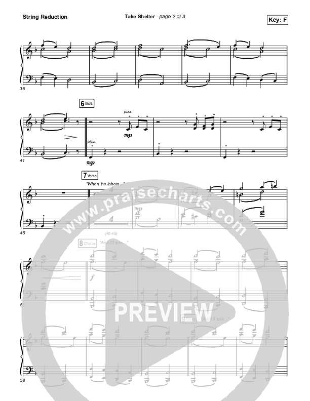 Take Shelter (Unison/2-Part Choir) String Reduction (Keith & Kristyn Getty / Skye Peterson / Arr. Mason Brown)