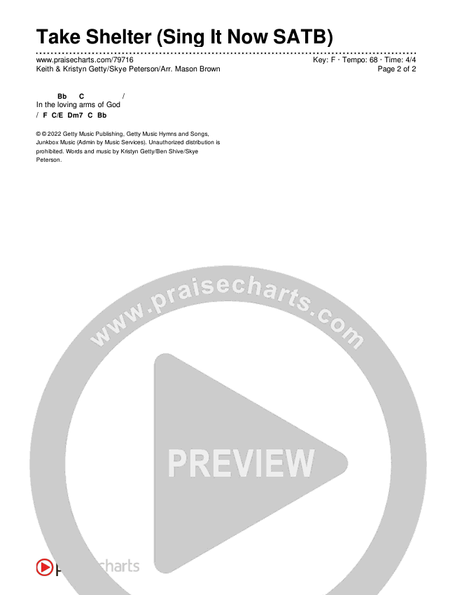 Take Shelter (Sing It Now SATB) Chords & Lyrics (Keith & Kristyn Getty / Skye Peterson / Arr. Mason Brown)