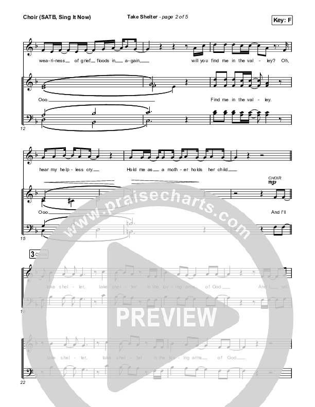 Take Shelter (Sing It Now SATB) Choir Sheet (SATB) (Keith & Kristyn Getty / Skye Peterson / Arr. Mason Brown)