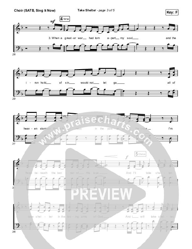 Take Shelter (Sing It Now SATB) Choir Sheet (SATB) (Keith & Kristyn Getty / Skye Peterson / Arr. Mason Brown)