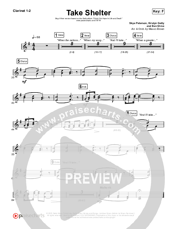 Take Shelter (Sing It Now SATB) Wind Pack (Keith & Kristyn Getty / Skye Peterson / Arr. Mason Brown)