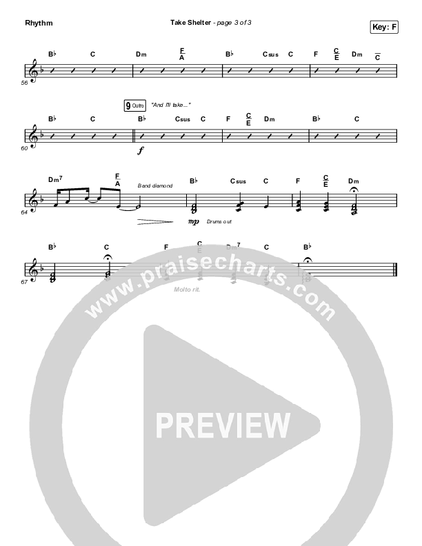 Take Shelter (Sing It Now SATB) Rhythm Chart (Keith & Kristyn Getty / Skye Peterson / Arr. Mason Brown)