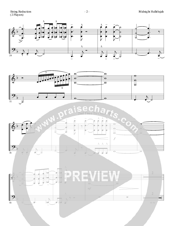 Midnight Hallelujah (Choral Anthem SATB) String Reduction (Lillenas Choral / Arr. Phil Nitz)