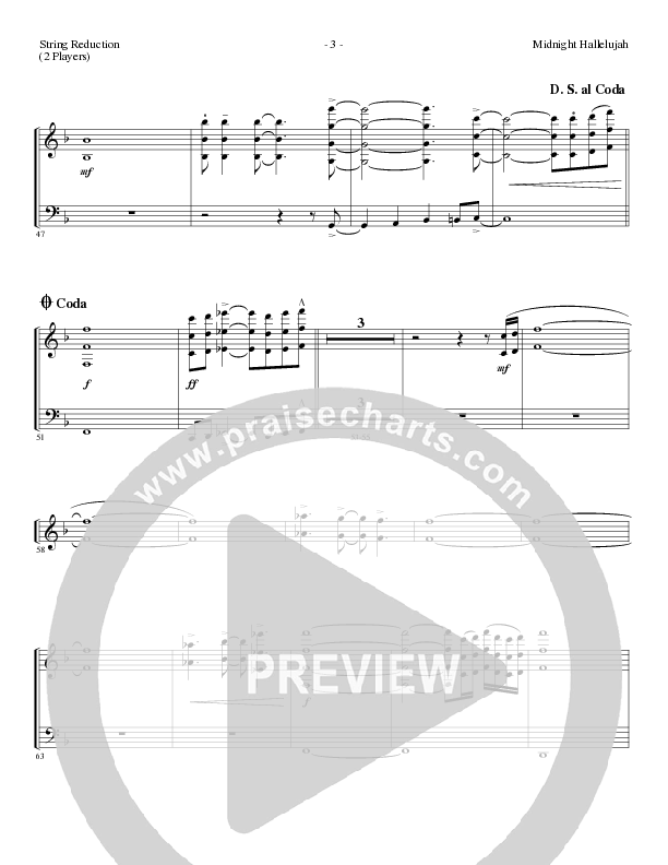 Midnight Hallelujah (Choral Anthem SATB) String Reduction (Lillenas Choral / Arr. Phil Nitz)