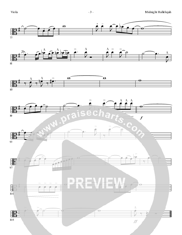 Midnight Hallelujah (Choral Anthem SATB) Viola (Lillenas Choral / Arr. Phil Nitz)