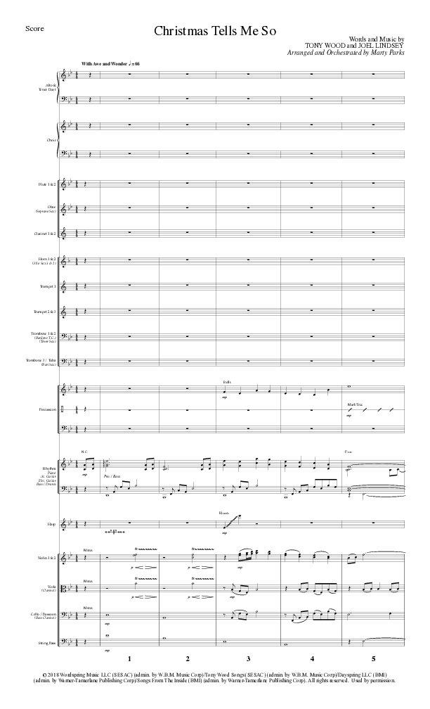 Christmas Tells Me So (Choral Anthem SATB) Conductor's Score (Lillenas Choral / Arr. Marty Parks)