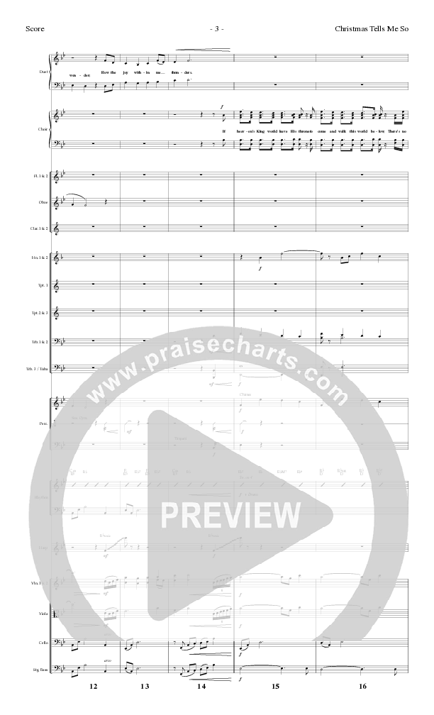 Christmas Tells Me So (Choral Anthem SATB) Conductor's Score (Lillenas Choral / Arr. Marty Parks)