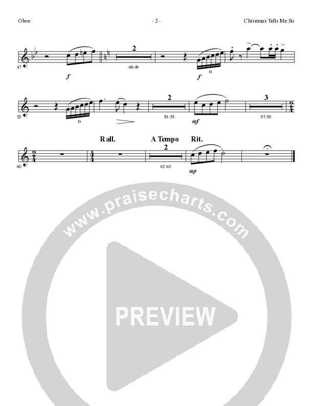 Christmas Tells Me So (Choral Anthem SATB) Oboe (Lillenas Choral / Arr. Marty Parks)