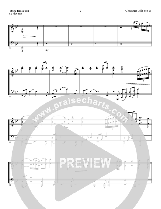 Christmas Tells Me So (Choral Anthem SATB) String Reduction (Lillenas Choral / Arr. Marty Parks)