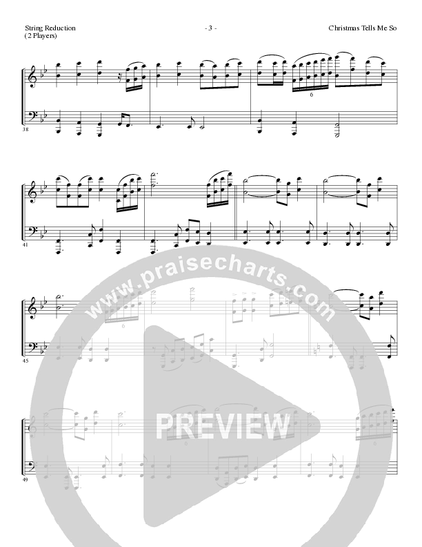 Christmas Tells Me So (Choral Anthem SATB) String Reduction (Lillenas Choral / Arr. Marty Parks)
