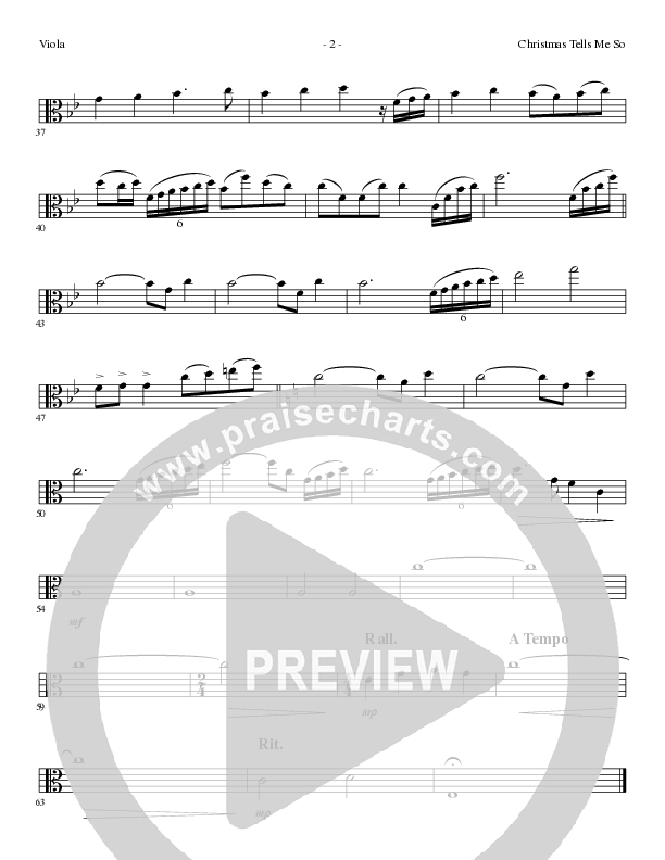 Christmas Tells Me So (Choral Anthem SATB) Viola (Lillenas Choral / Arr. Marty Parks)