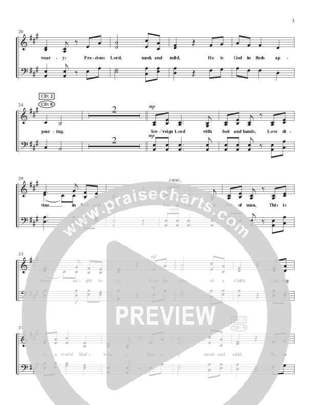 God In Flesh Appearing (Choral Anthem SATB) Choir Vocals (SATB) (Lillenas Choral / Arr. Cliff Duren)