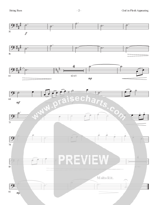 God In Flesh Appearing (Choral Anthem SATB) Double Bass (Lillenas Choral / Arr. Cliff Duren)