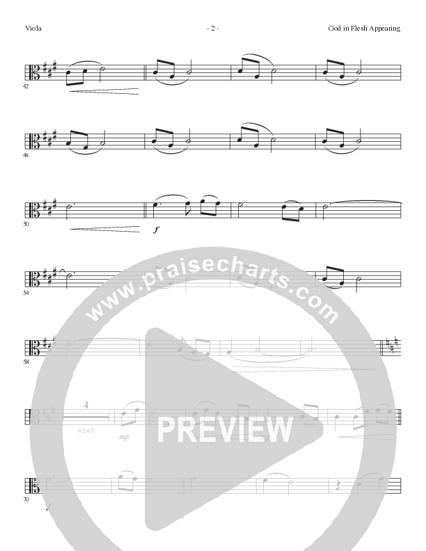 God In Flesh Appearing (Choral Anthem SATB) Viola (Lillenas Choral / Arr. Cliff Duren)