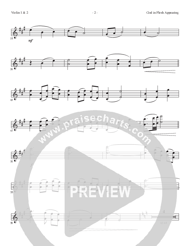 God In Flesh Appearing (Choral Anthem SATB) Violin 1/2 (Lillenas Choral / Arr. Cliff Duren)