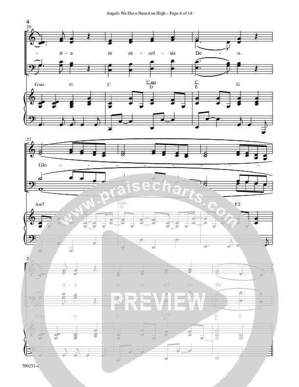 Angels We Have Heard On High with Open Up The Heavens (Choral Anthem SATB) Anthem (SATB/Piano) (Word Music Choral / Arr. Cliff Duren)