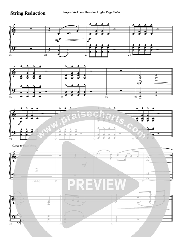 Angels We Have Heard On High with Open Up The Heavens (Choral Anthem SATB) String Reduction (Word Music Choral / Arr. Cliff Duren)