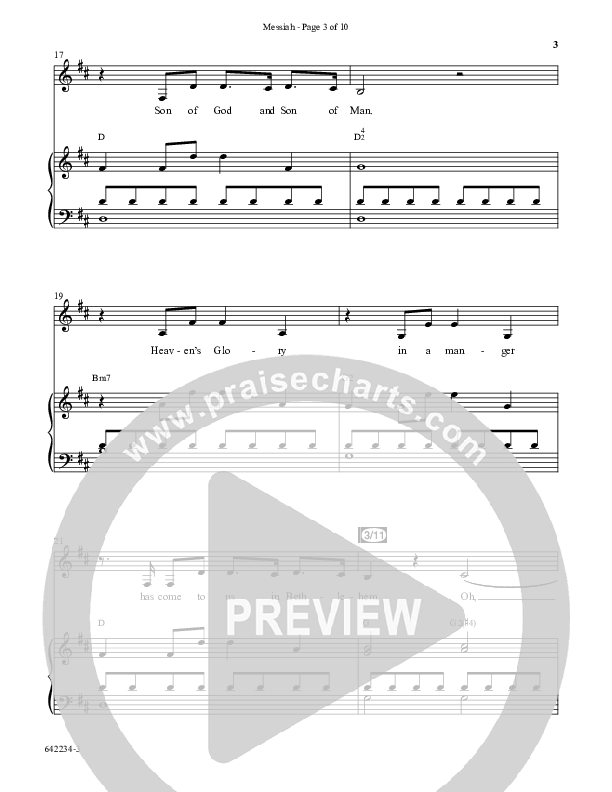 Messiah (Choral Anthem SATB) Anthem (SATB/Piano) (Word Music Choral / Arr. Cliff Duren)