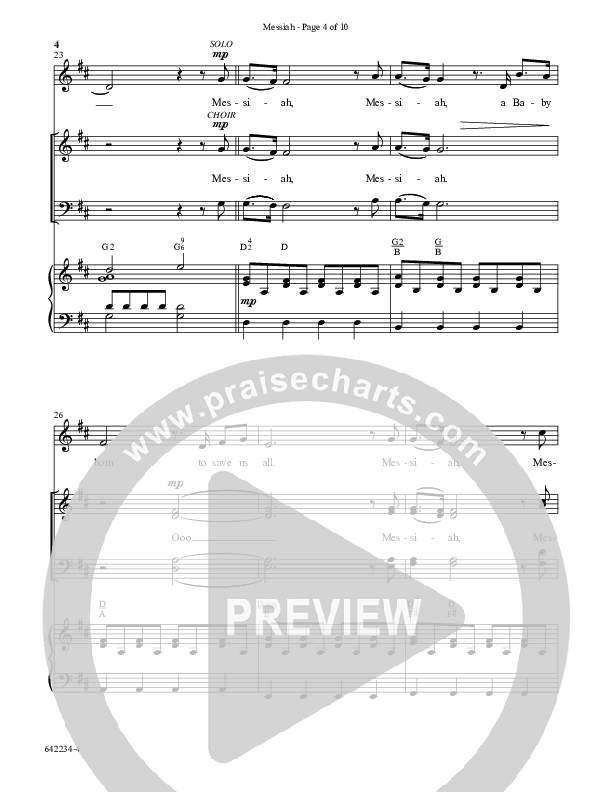 Messiah (Choral Anthem SATB) Anthem (SATB/Piano) (Word Music Choral / Arr. Cliff Duren)