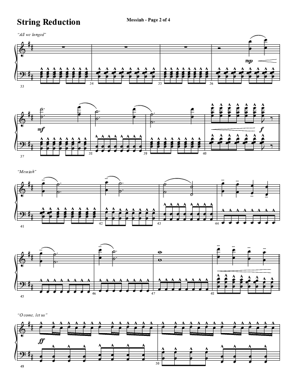 Messiah (Choral Anthem SATB) String Reduction (Word Music Choral / Arr. Cliff Duren)