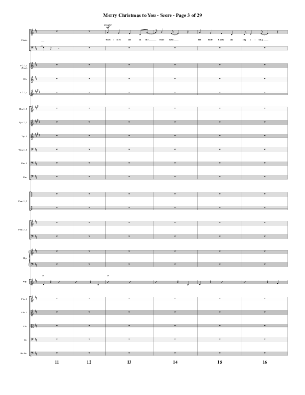 Merry Christmas To You (Choral Anthem SATB) Conductor's Score (Word Music Choral / Arr. Daniel Semsen)