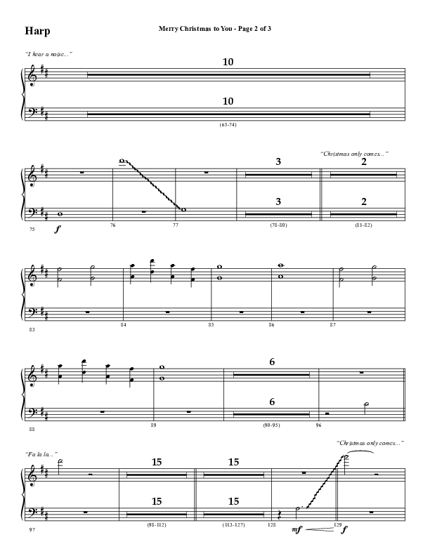 Merry Christmas To You (Choral Anthem SATB) Harp (Word Music Choral / Arr. Daniel Semsen)