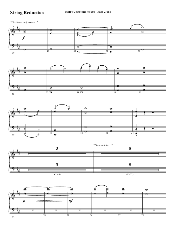 Merry Christmas To You (Choral Anthem SATB) Synth Strings (Word Music Choral / Arr. Daniel Semsen)