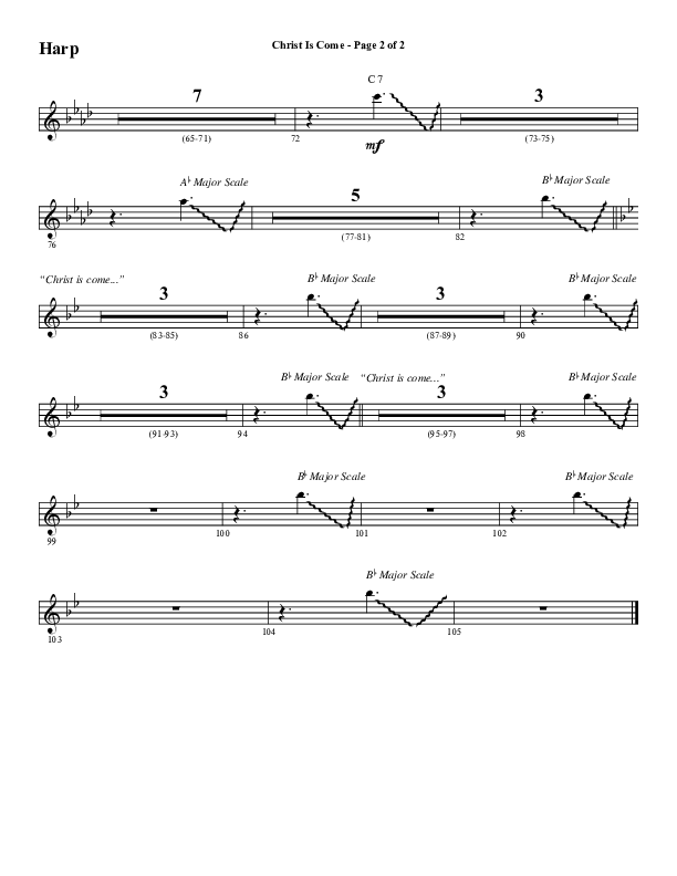 Christ Is Come (Choral Anthem SATB) Harp (Word Music Choral / Arr. Marty Hamby)