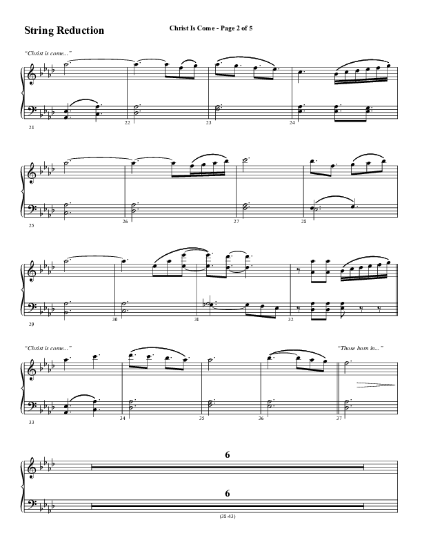 Christ Is Come (Choral Anthem SATB) Synth Strings (Word Music Choral / Arr. Marty Hamby)
