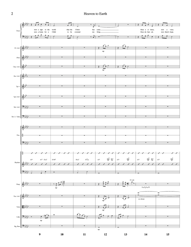 Heaven To Earth (Choral Anthem SATB) Orchestration (Lillenas Choral / Arr. Tom Fettke / Orch. Richard Kingsmore)