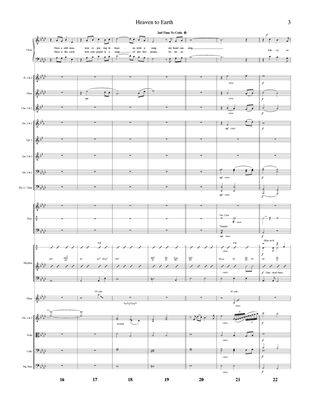 Heaven To Earth (Choral Anthem SATB) Conductor's Score (Lillenas Choral / Arr. Tom Fettke / Orch. Richard Kingsmore)