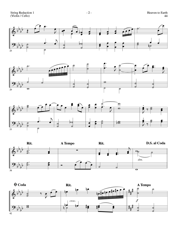 Heaven To Earth (Choral Anthem SATB) Synth Strings (Lillenas Choral / Arr. Tom Fettke / Orch. Richard Kingsmore)