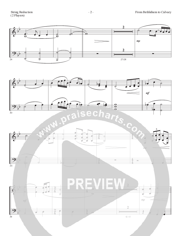 From Bethlehem To Calvary (Choral Anthem SATB) String Reduction (Lillenas Choral / Arr. Mike Speck / Arr. Tim Parton)