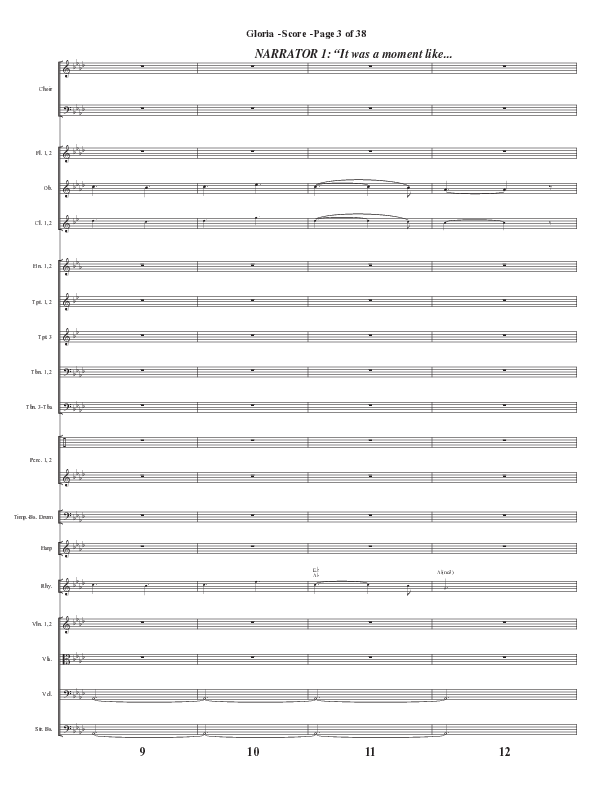 Gloria (Our Savior Found Us) (Choral Anthem SATB) Orchestration (Word Music Choral / Arr. Cliff Duren)