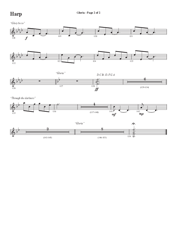 Gloria (Our Savior Found Us) (Choral Anthem SATB) Harp (Word Music Choral / Arr. Cliff Duren)