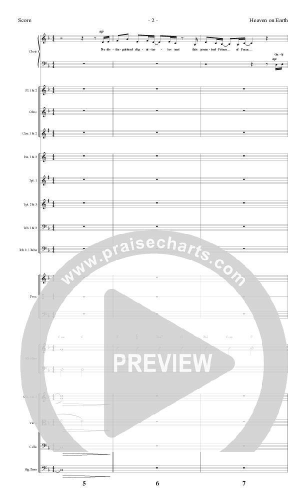 Heaven On Earth with O Come Let Us Adore Him (Choral Anthem SATB) Orchestration (Lillenas Choral / Arr. Phil Nitz)
