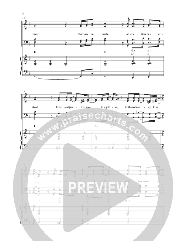 Heaven On Earth with O Come Let Us Adore Him (Choral Anthem SATB) Anthem (SATB/Piano) (Lillenas Choral / Arr. Phil Nitz)