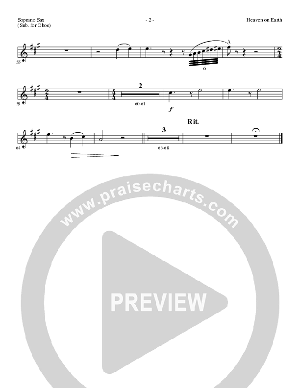 Heaven On Earth with O Come Let Us Adore Him (Choral Anthem SATB) Soprano Sax (Lillenas Choral / Arr. Phil Nitz)