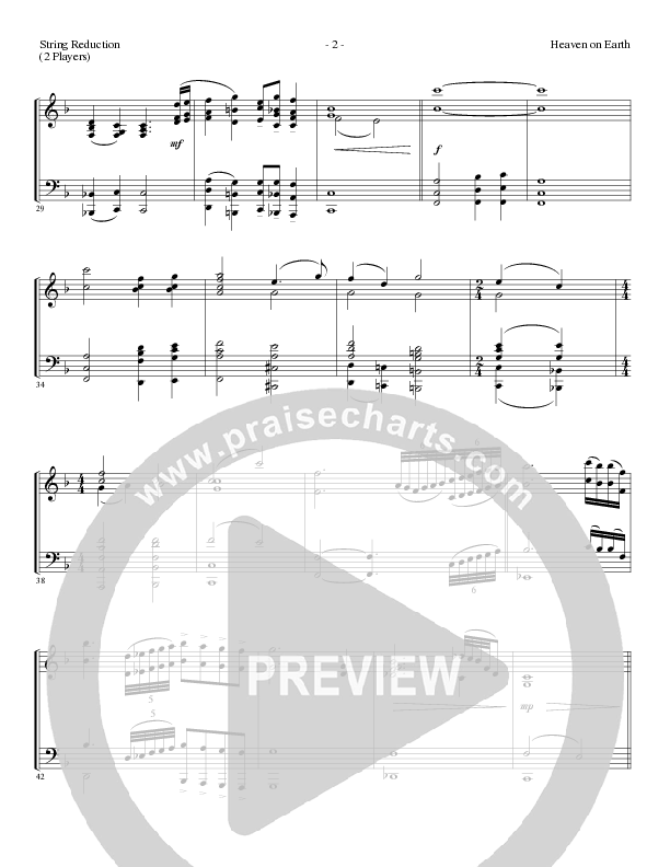 Heaven On Earth with O Come Let Us Adore Him (Choral Anthem SATB) String Reduction (Lillenas Choral / Arr. Phil Nitz)